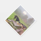 Happy Goat Sunset Verjaardag Servet (Hoek)