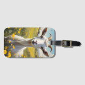 Happy Goat Vibrant Buttercup Meadow Bagagelabel (Voorkant (horizontaal))