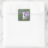 Happy Goat Vierkante Sticker (Tas)