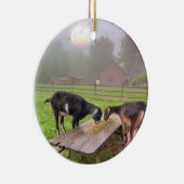 Happy Goats bij Sunset Keramisch Ornament (Rechts)