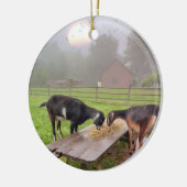 Happy Goats bij Sunset Keramisch Ornament (Links)