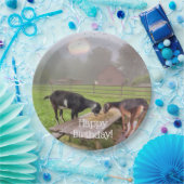 Happy Goats op zondag Papieren Bordje (Feest)