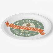 Happy Gobble Day Thanksgiving Holiday Papieren Bordje (Gekanteld)