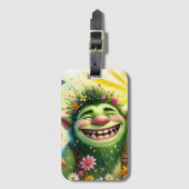 happy Goblin Boy Smiling Bagagelabel (Voorkant (verticaal))