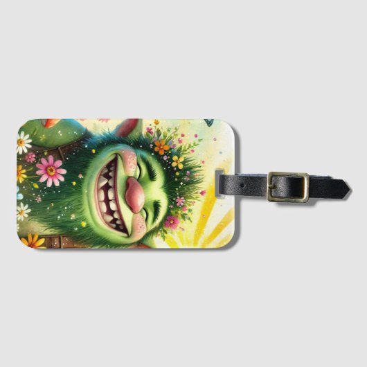 happy Goblin Boy Smiling Bagagelabel (Voorkant (horizontaal))