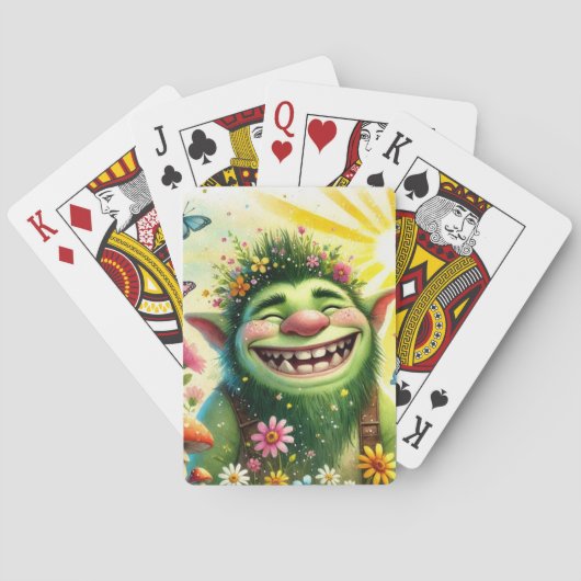 happy Goblin Boy Smiling Pokerkaarten (Achterkant)