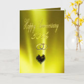 Happy Golden 50ste Jubileum Kaart (Gele Bloem)