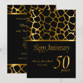 Happy Golden 50th Jubileum | Giraffe Patroon Kaart