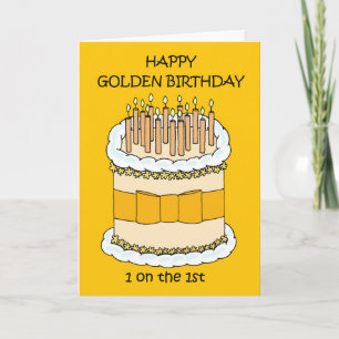 Happy Golden Birthday 1 op de 1e Kaart