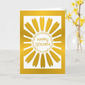 Happy Golden Birthday Kaart (Gele Bloem)