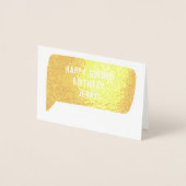 Happy Golden Birthday Real Folie Kaarten (Voorkant)