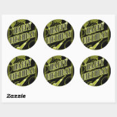 Happy Golden Birthday Ronde Sticker (Vel)