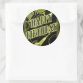 Happy Golden Birthday Ronde Sticker (Tas)