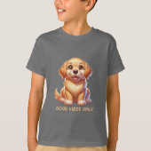 Happy Golden Dog Puppy | Cute Dog Lover Design T-shirt (Voorkant)