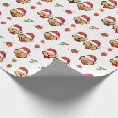 Happy Golden-honkhond en Kerstmis met Kerstmis Cadeaupapier (Hoek)