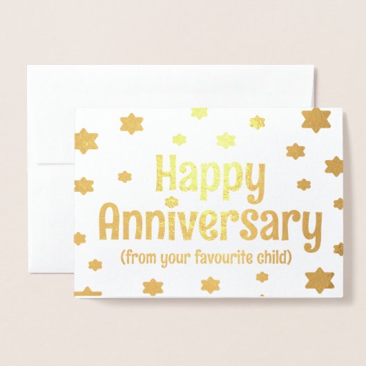 Happy Golden Jubileum grappige moeder en vader Folie Kaarten (Voorkant met envelop)