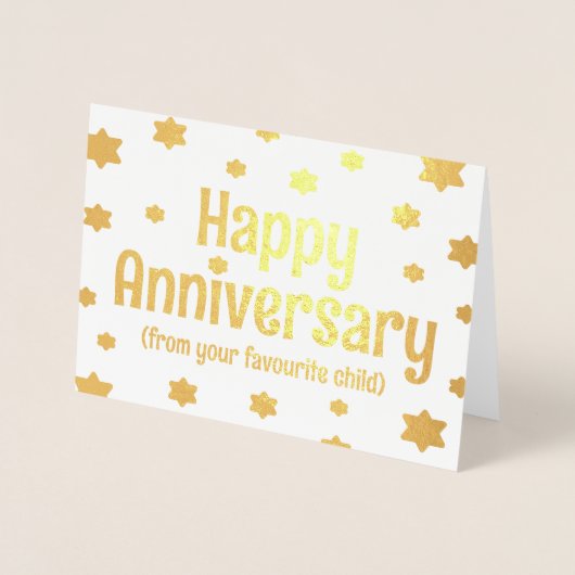 Happy Golden Jubileum grappige moeder en vader Folie Kaarten (Voorkant)