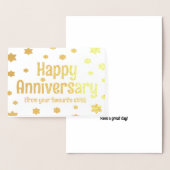 Happy Golden Jubileum grappige moeder en vader Folie Kaarten (Display)