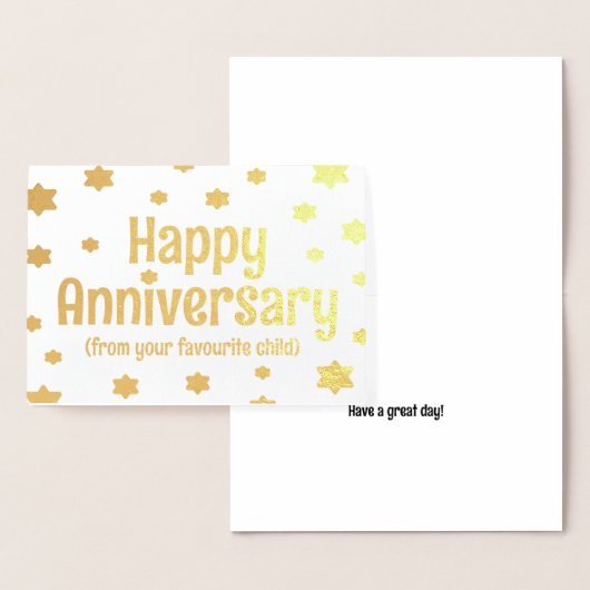 Happy Golden Jubileum grappige moeder en vader Folie Kaarten (Display)