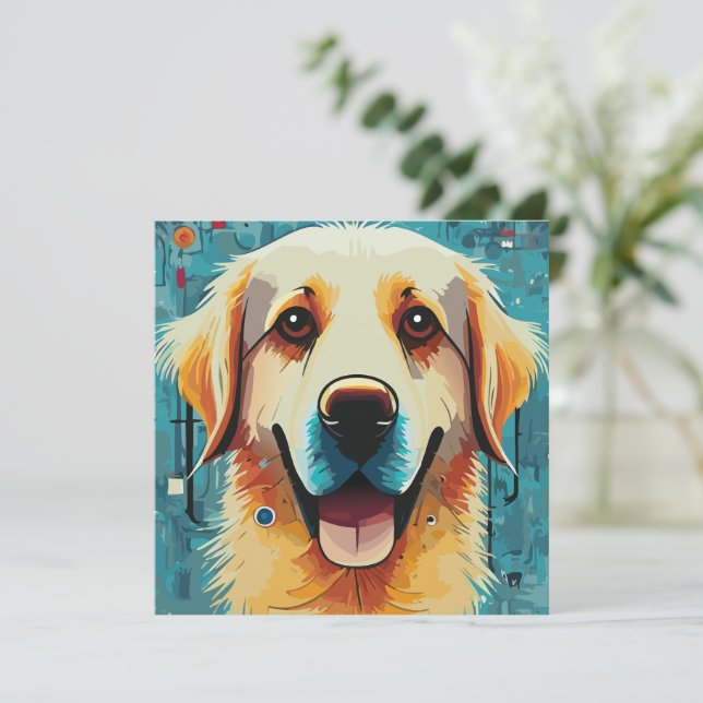 Happy Golden Retriever (Staand voorkant)