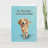 Happy Golden Retriever Beste vader ooit Vaderdag Kaart (Voorkant)
