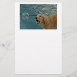 Happy Golden Retriever Briefpapier