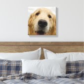 Happy Golden Retriever Canvas Afdruk (Insitu (Slaapkamer))