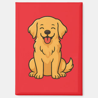 Happy Golden Retriever Dog – Cute Funny Pets Magneet