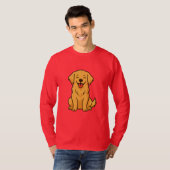 Happy Golden Retriever Dog – Cute Funny Pets T-shirt (Voorkant volledig)