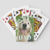 Happy Golden Retriever Dog Vaderdag Pokerkaarten (Achterkant)