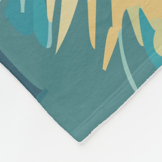 Happy Golden Retriever Fleece Deken (Hoek)