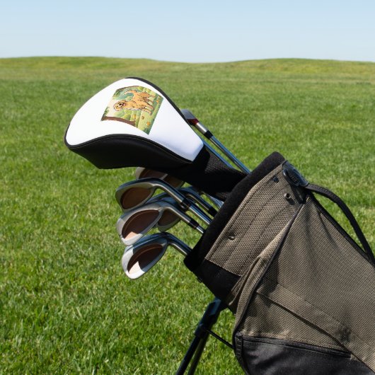 Happy Golden Retriever Golfheadcover (Insitu)