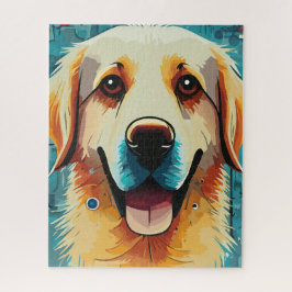 Happy Golden Retriever Legpuzzel