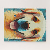 Happy Golden Retriever Legpuzzel (Horizontaal)