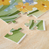 Happy Golden Retriever | licht Waterverf schilderi Legpuzzel (Zijkant)