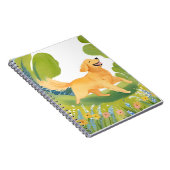 Happy Golden Retriever | Lichte Waterverf Kaart Notitieboek (Rechterzijde)