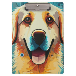 Happy Golden Retriever Papa Klembord