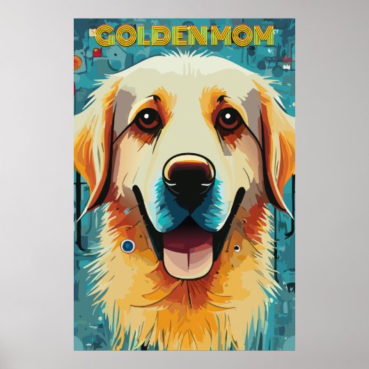 Happy Golden Retriever Poster (Voorkant)