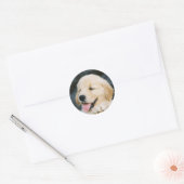 Happy Golden Retriever Puppy Sticker (Envelop)