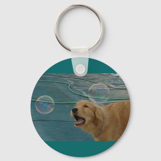 Happy Golden Retriever Sleutelhanger (Voorkant)