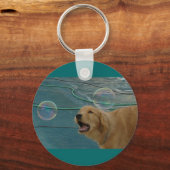 Happy Golden Retriever Sleutelhanger (Voorkant)
