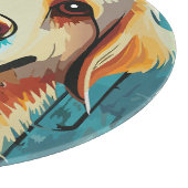 Happy Golden Retriever Snijplank (Hoek)