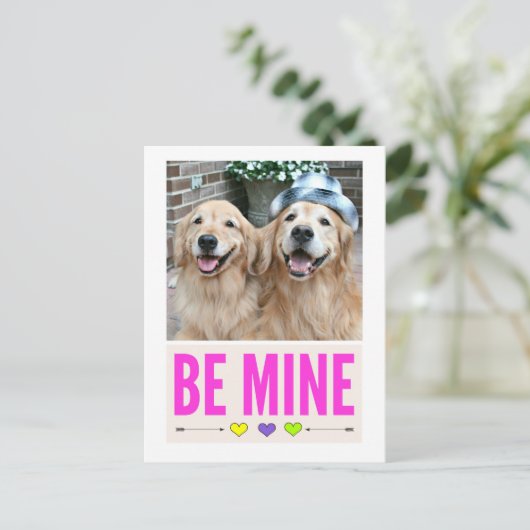 Happy Golden Retrievers zijn mijn Valentijnsdag Feestdagenkaart (Staand voorkant)