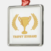 Happy Golden Trophy Husband Metalen Ornament (Links)