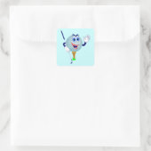 Happy Golf Ball T-shirts en geschenken Vierkante Sticker (Tas)