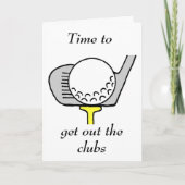 HAPPY GOLFER RETIRES FUN CARD FOR SURE KAART (Voorkant)