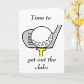 HAPPY GOLFER RETIRES FUN CARD FOR SURE KAART (Gele Bloem)