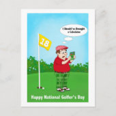 Happy Golfers Day Humor April 10 Briefkaart (Voorkant)