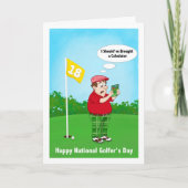 Happy Golfers Day Humor April 10 Kaart (Voorkant)