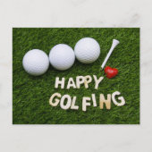 Happy Golfing Briefkaart (Voorkant)
